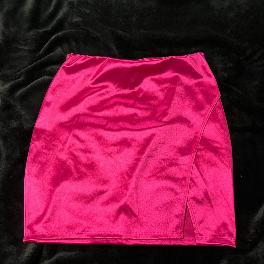 pink satin windsor skirt